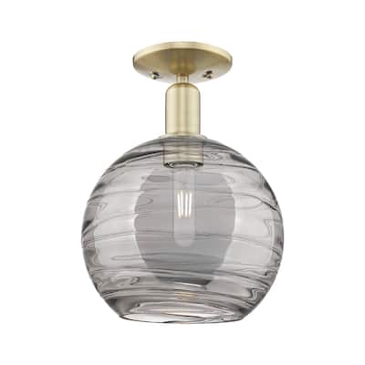 Innovations Lighting 716-1C-14-10 Athens Deco Swirl Semi-Flush Athens