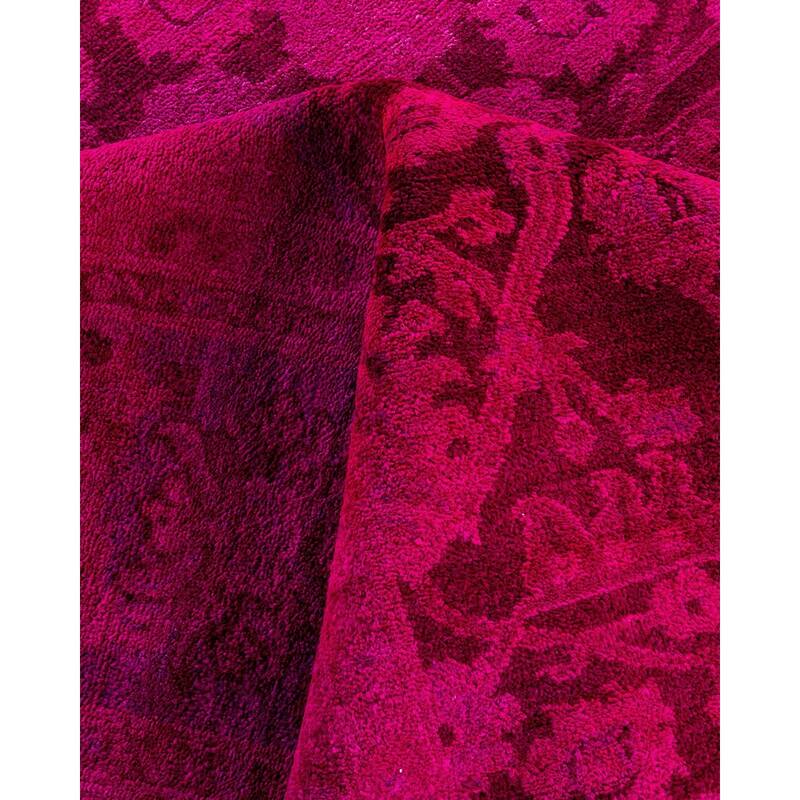 Contemporary Overdyed Wool Hand Knotted Area Rug - 9' 1" x 11' 5"