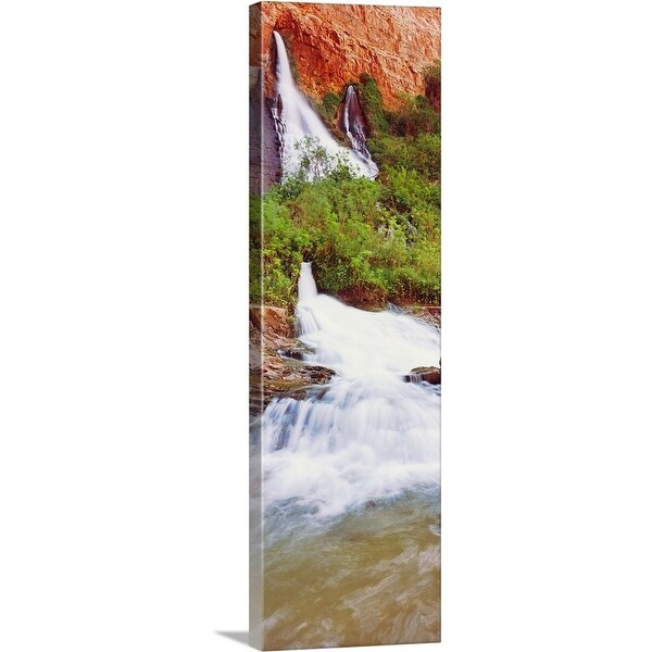 "Waterfall and rushing water at Vasey's Paradise, Arizona" Canvas Wall Art