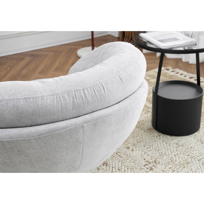 Ergonomic Chenille Office Chair Swivel Chair, Rotating Chair Club Chair Accent Chair with Removable Cushion