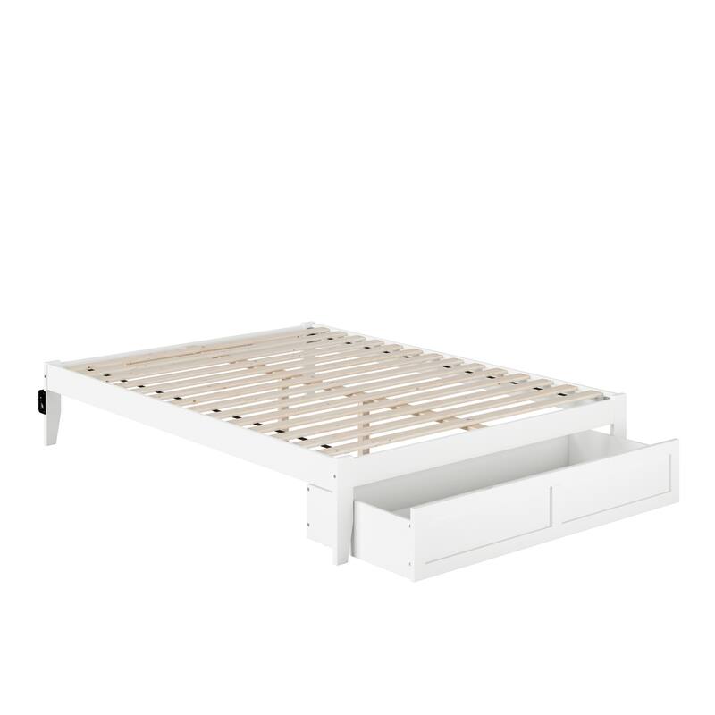AFI Colorado Platform Bed with Foot Drawer and Charging Station