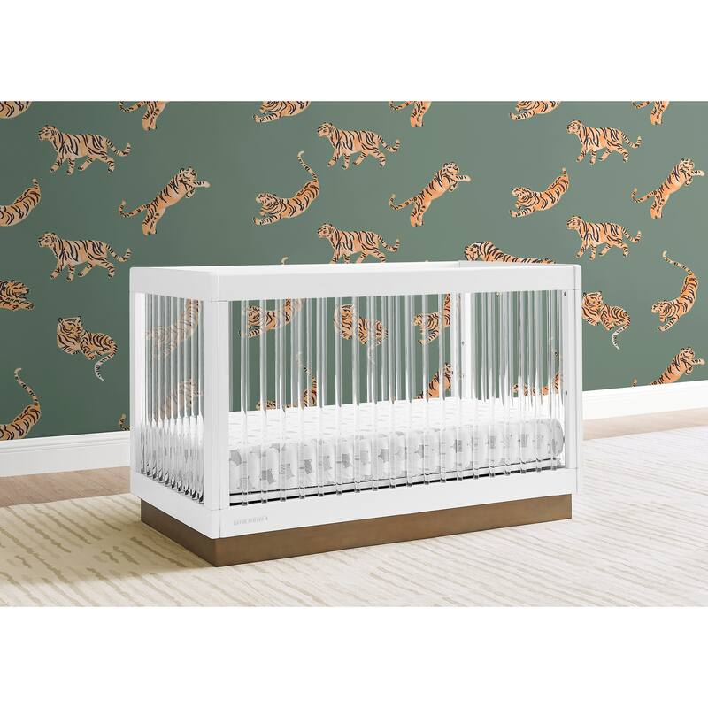 James Acrylic 4-in-1 Convertible Crib - Greenguard Gold Certified - White