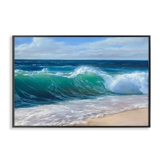 Stupell Content Beach Waves Shore Framed Giclee Art Design By Dimitri ...