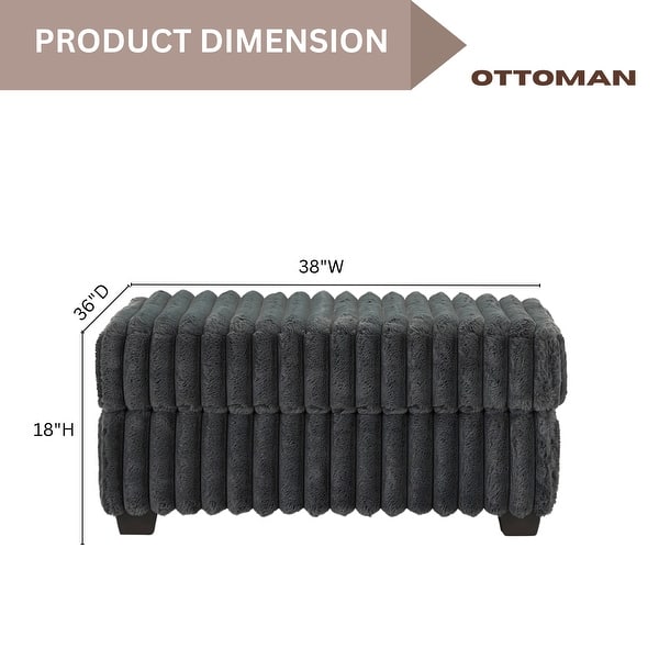 dimension image slide 0 of 2, Roundhill Furniture Belvoir Accent Cocktail Ottoman