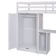 preview thumbnail 6 of 7, White Twin Loft Bed with Wardrobe, Desk & Drawers