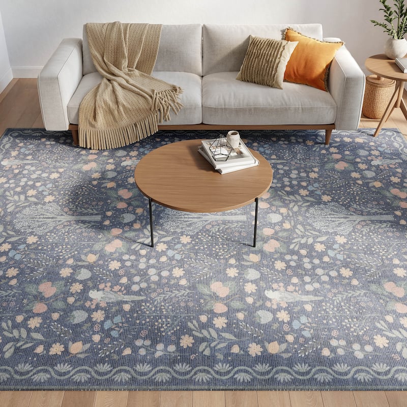 Nourison Botanical Washables Indoor only Chic Floral Area Rug