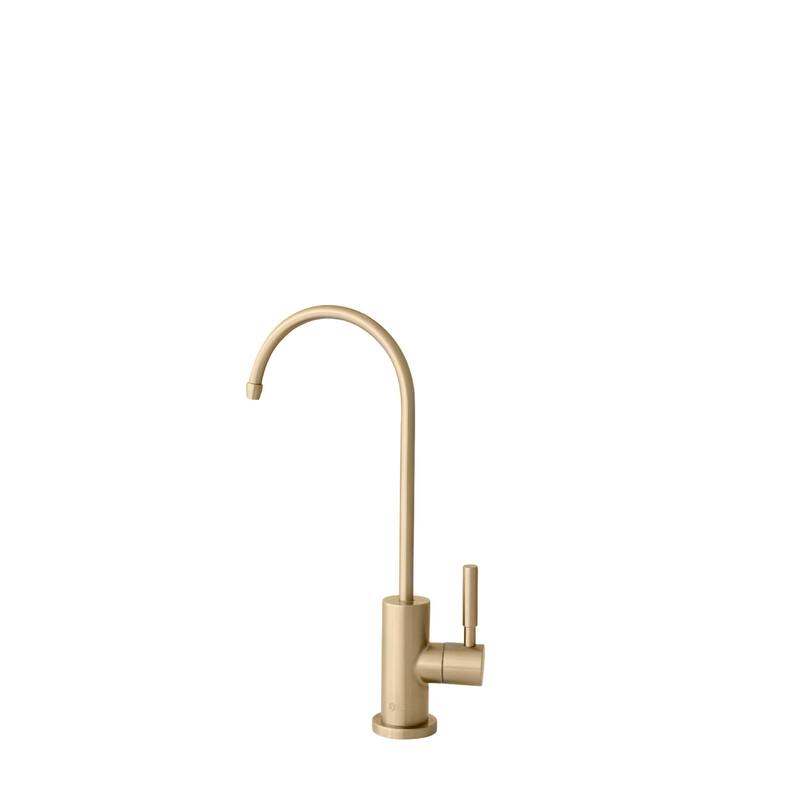STYLISH Kitchen Sink Drinking Water Faucet, Commercial Water Filtration Faucet, Stainless Steel, Contemporary Style High-Spout - Brushed Gold