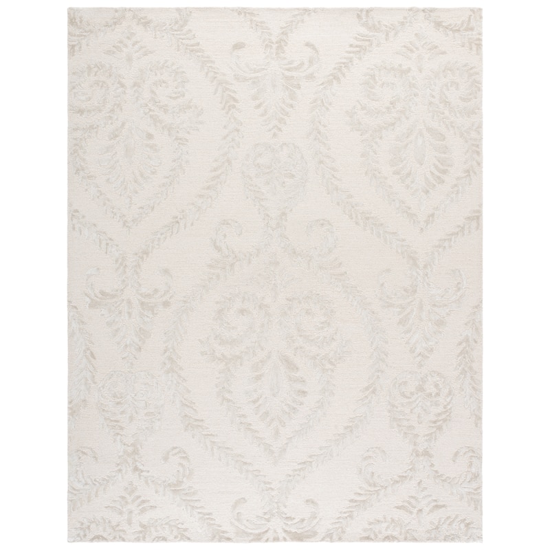 SAFAVIEH Handmade Glamour Bejushe Wool Rug - 9' x 12' - Beige/Ivory