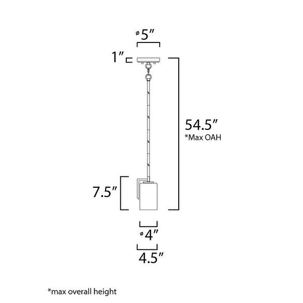 Maxim 91280 Dart 5" Wide Pillar Candle Mini Pendant