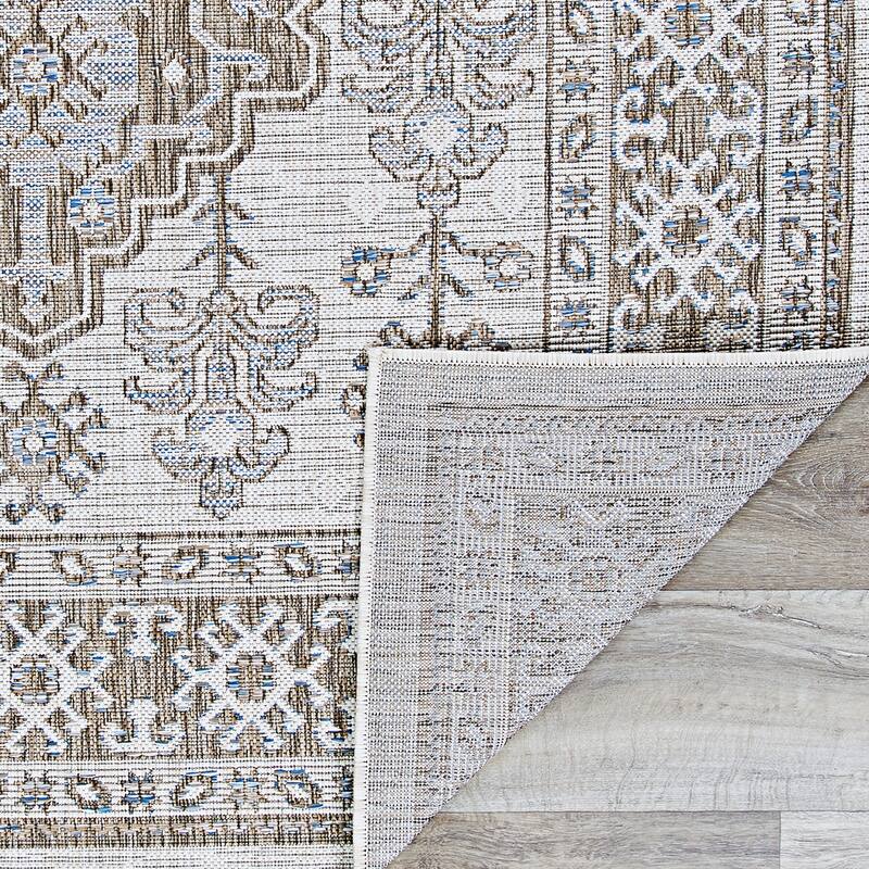 Dream Decor Rugs Grace Estacada Ivory Tan Indoor Outdoor Area Rug