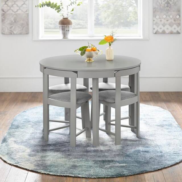 Harrisburg Tobey Compact Round Dining Set - Grey