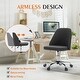 preview thumbnail 44 of 46, Armless Fabric Home Office Desk Chairs, Adjustable Height Swivel Task Vanity Chair, Task Chairs with Swivel Wheels - N/A