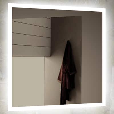 Miseno 40" x 40" Square Frameless Wall Mounted Mirror with LED