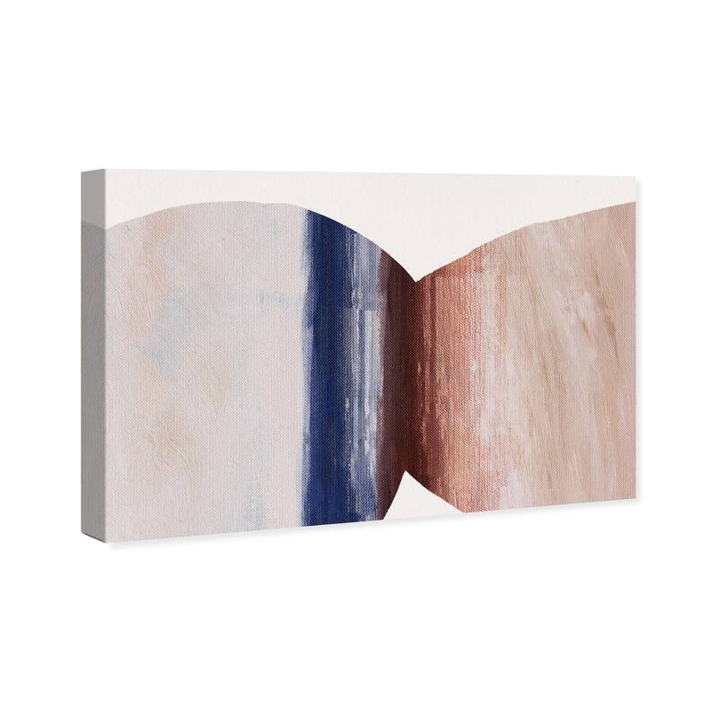 Wynwood Studio Canvas Abstract Baile Suave Blue and Rustic Wall Art Canvas Print