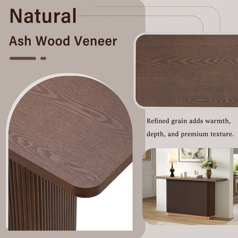 Console Table for Entryway, Ash Veneer Top