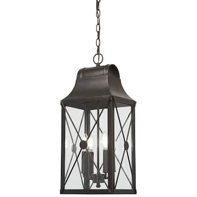 The Great Outdoors 73297 De Luz 4 Light 10-1/2" Wide Outdoor Pendant