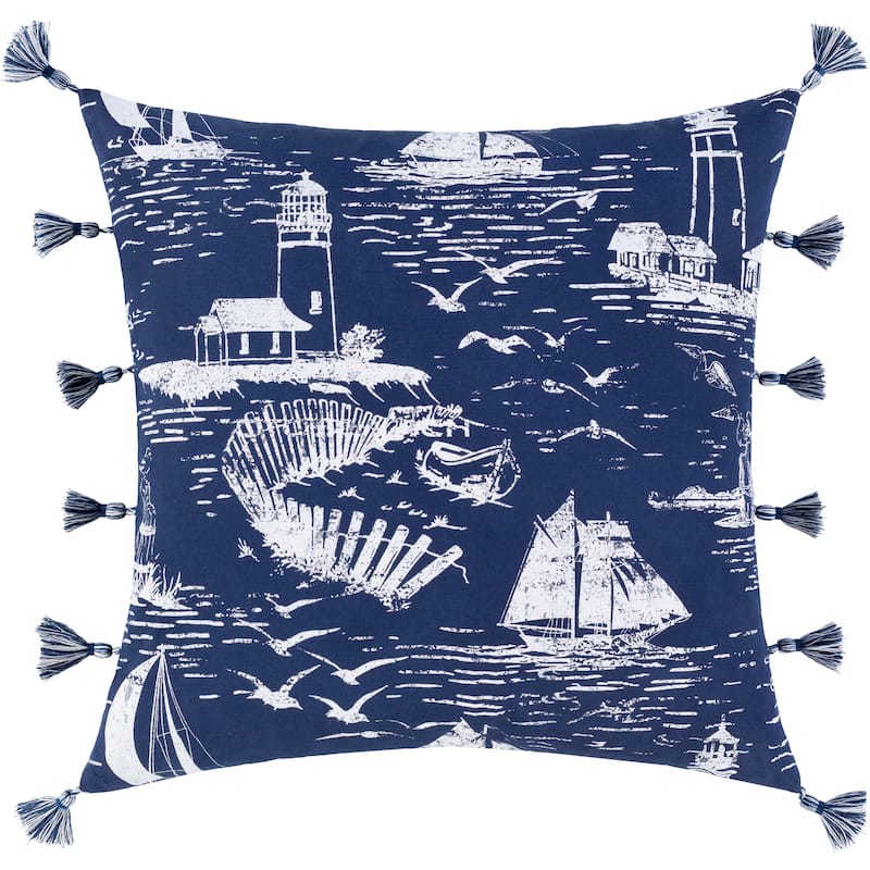 Artistic Weavers Adrie Coastal Scene Printed 22-inch Throw Pillow