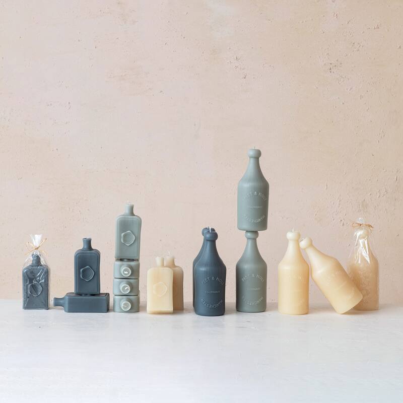 Unscented Bottle Shaped Candles