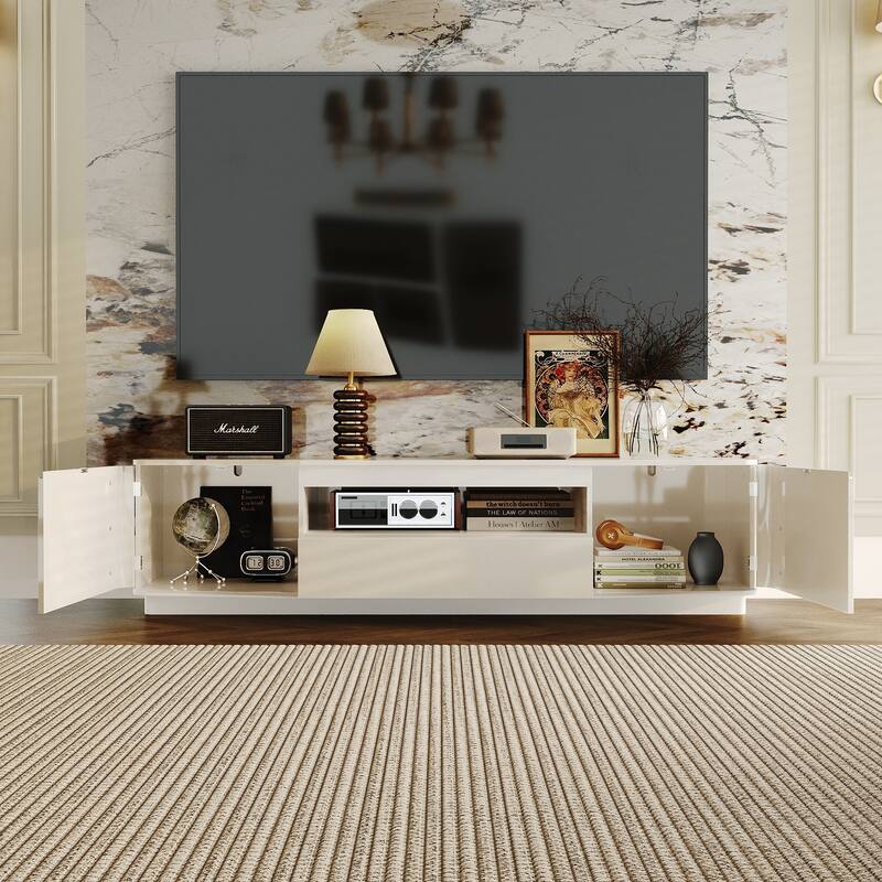 70" Floating TV Stand Inch Entertainment Center with Storage Cabinets