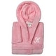 preview thumbnail 11 of 69, Sweet Kids 100% Polyester SUPER PLUSH Double Brushed Hooded Bathrobe with White Script Monogram K - Large