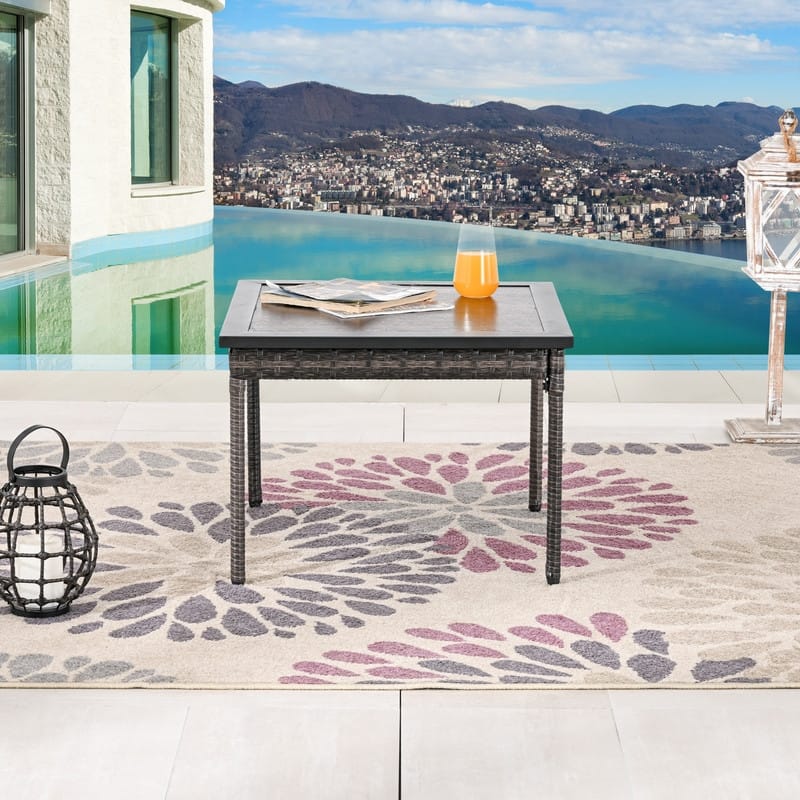 Patio Festival Outdoor Metal Coffee Side End Table