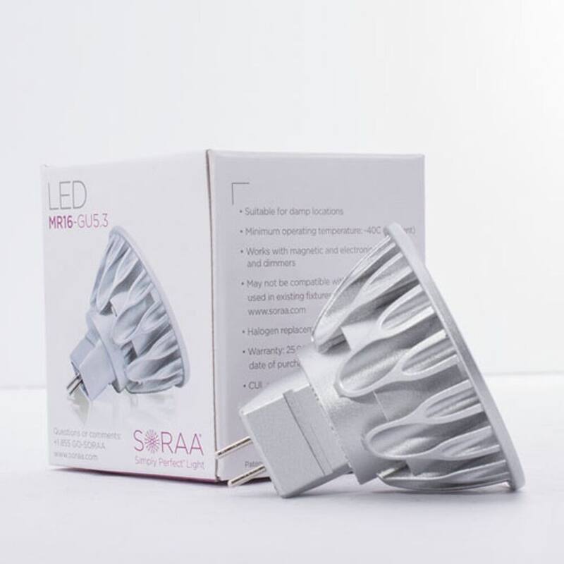 Bulbrite SORAA 7.5W LED MR16 Bi-Pin, GU5.3, 2700K VIVID3