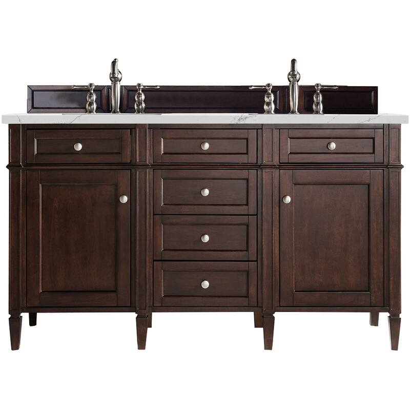 James Martin Vanities 650-V60D-FENC Brittany 60" Free Standing Double - Burnished Mahogany