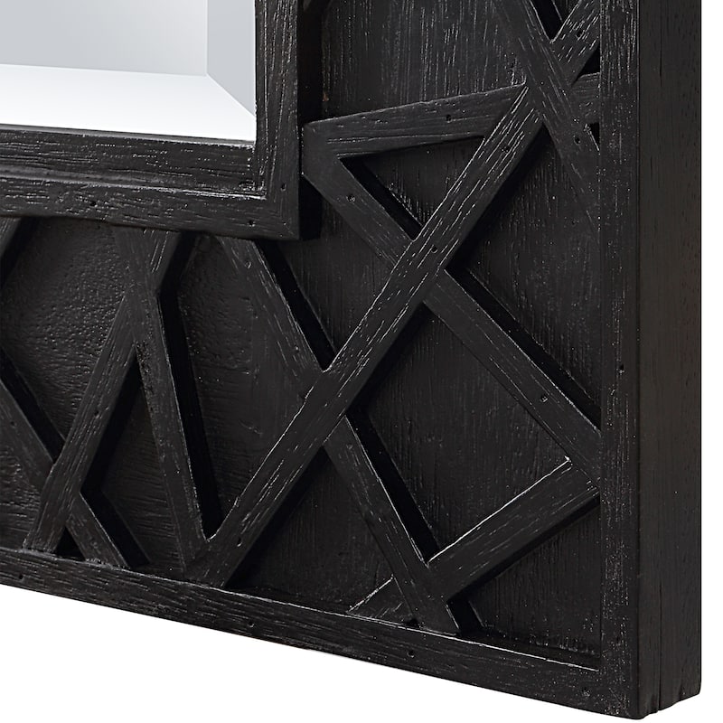 Uttermost Everest Satin Black Mirror - 45"W x 70"H x 1.37"D