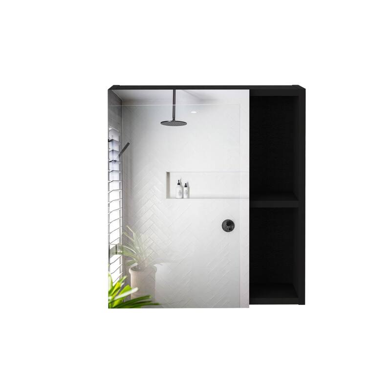 Medicine Cabinet with Mirror, 5 Internal Shelves, Single Door, 17.7-Inch Length x 19.5-Inch Height, Compact Storage