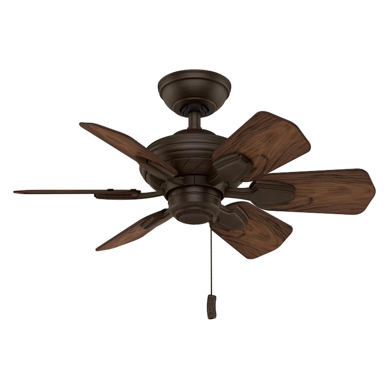 Casablanca 31" Wailea Outdoor Ceiling Fan with Pull Chain, Damp Rated - Exclusive SureSpeed! - Brushed Cocoa