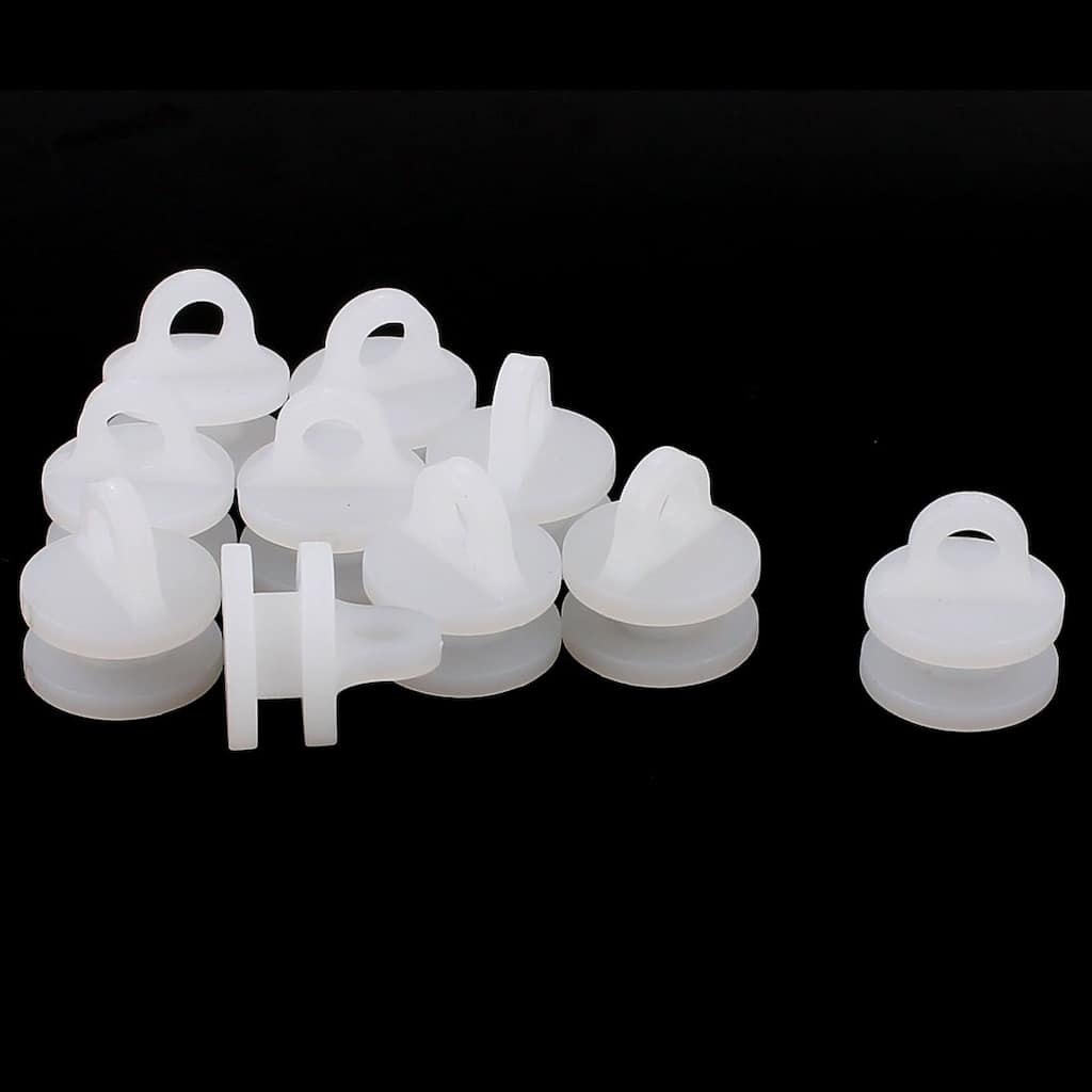 10pcs Plastic Window Curtain Track Carrier Slide Wheels Rollers White