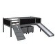 preview thumbnail 5 of 7, Twin Size Wood Loft Bed with 2 Storage Boxes & Double-Sided Chalkboard