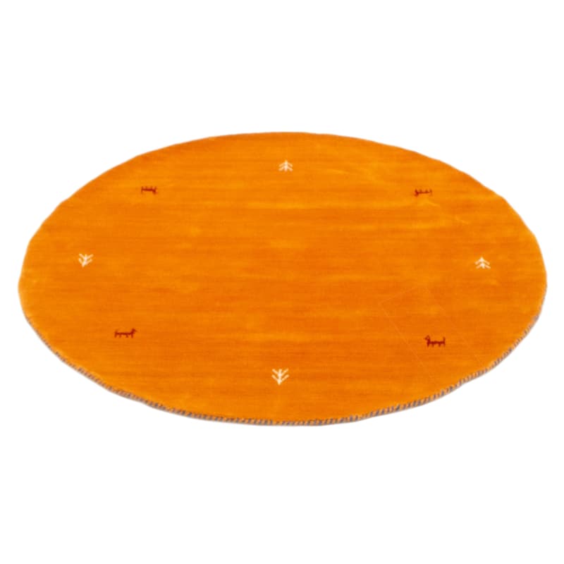 Kashkuli Gabbeh Burnt Orange Rug 3'11" x 3'11" - 3'11 x 3'11