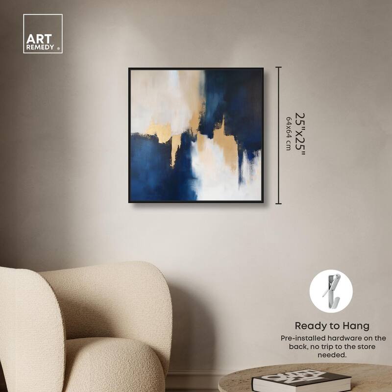 Indigo Aurelian Canvas by Art Remedy