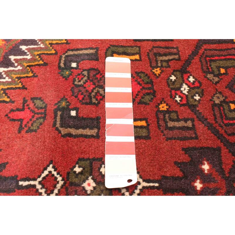 ECARPETGALLERY Hand-knotted Andelz Dark Red Wool Rug - 4'4 x 6'9