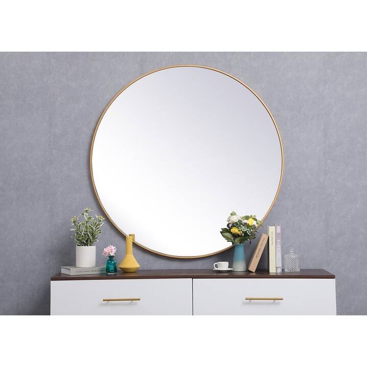Elegant Lighting Eternity 45" Diameter Circular Beveled Metal Framed