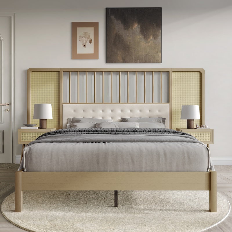CraftPorch Sophisticated Wall Bed with 2 Nightstand