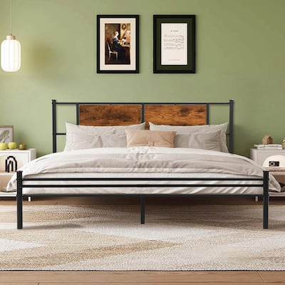 Engineered Wood Bed Frame, Natural Finish