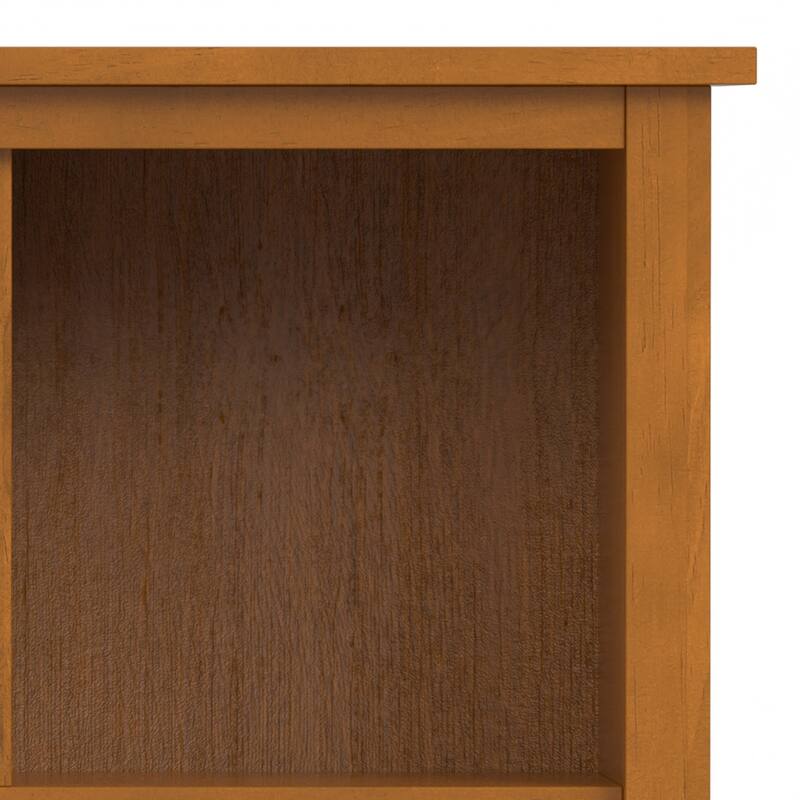 WYNDENHALL Norfolk SOLID WOOD 48 x 44 inch Transitional 9 Cube Storage in Light Golden Brown - 15.8"d x 44"w x 48"h