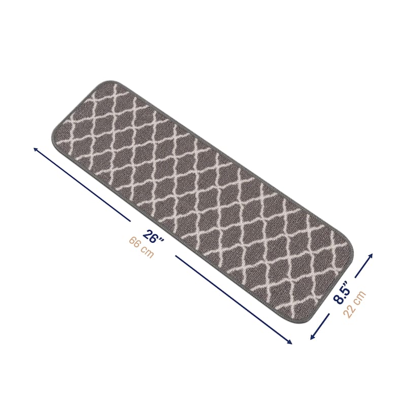 Beverly Rug Indoor Non Slip Carpet Stair Treads Trellis Pattern