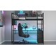 preview thumbnail 21 of 28, Full Size Loft Bed with Desk, LED Shelves, and Storage - Metal Frame with Guardrails and Ladder, Space-Saving Design for Teens