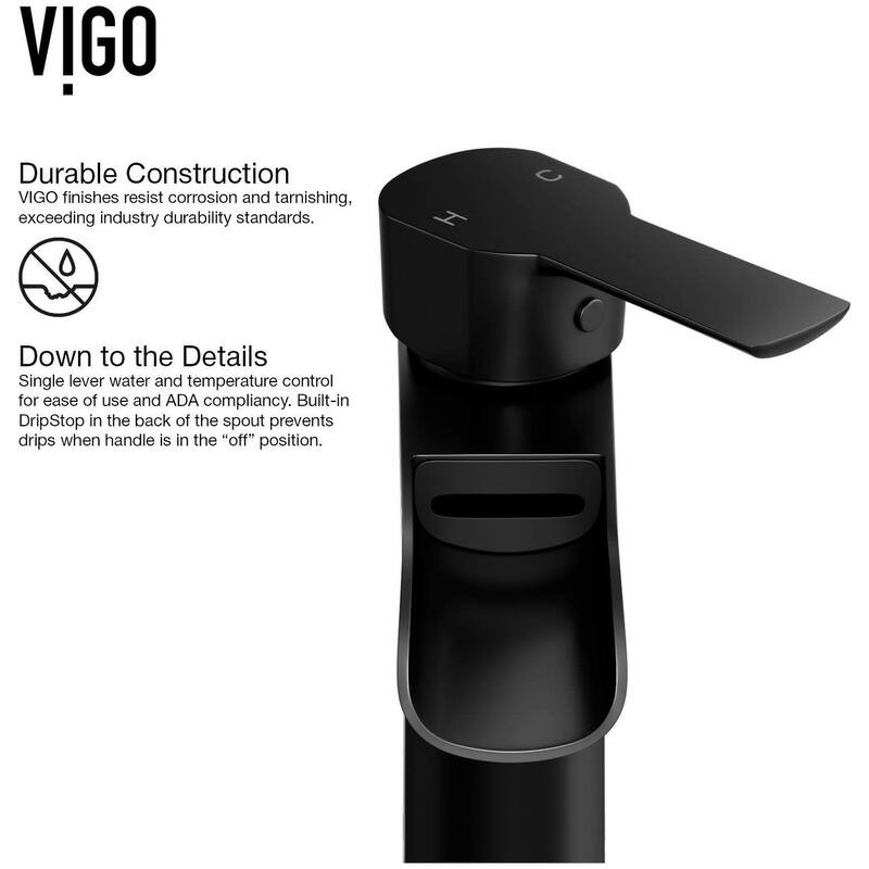 Vigo VGT2041 Montauk 23" Rectangular Stone Composite Vessel Bathroom