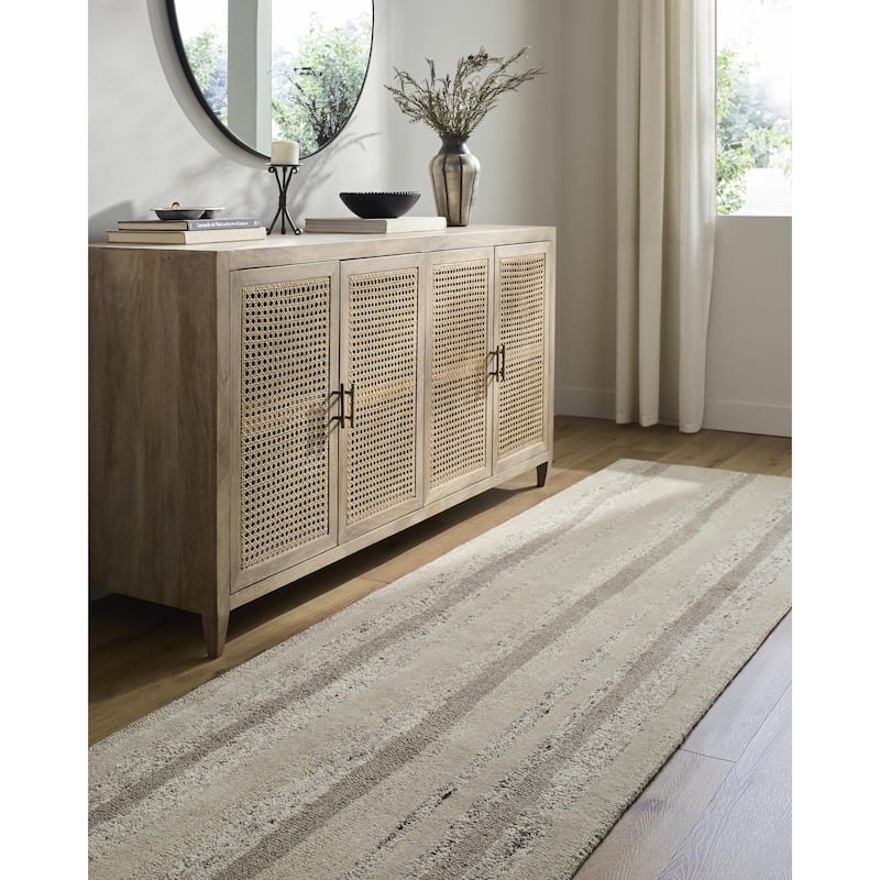 Livabliss Divine Farmhouse Abstract Area Rug - Cream/Tan - 6' x 9'