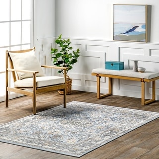 Nuloom Valencia SpinClean Traditional Persian Machine Washable Area Rug
