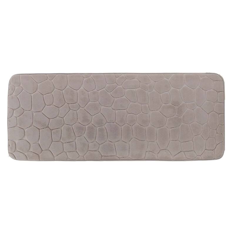 Memory Foam Runner Bath Mat Pebble Design 48x18