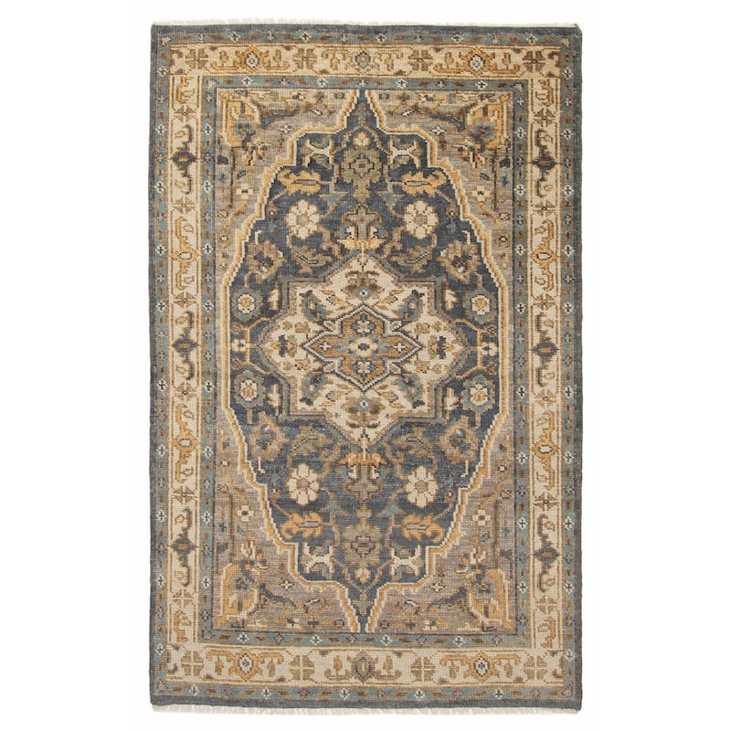 ECARPETGALLERY Hand-knotted Jules Serapi Navy Wool Rug - 5'1 x 8'0 - Navy - 5'1 x 8'0
