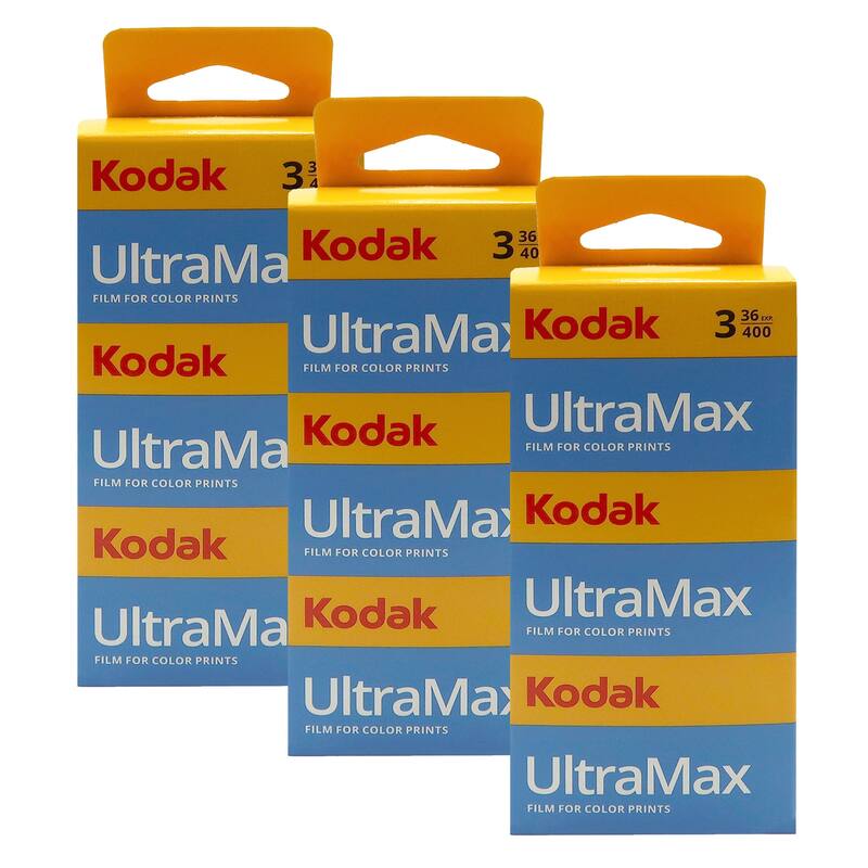 3x Kodak UltraMax 400 Color Negative Film (35mm, 36 Exposures) - 3 Pack - Color