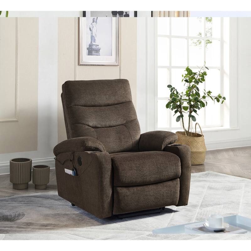 Power Reclining Chair with Massage, Heat, and Convenient Features Bed