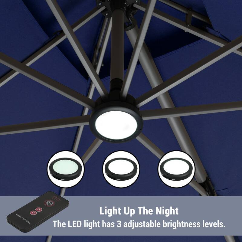 10FT Cantilever Umbrella Rectangular Crank Market Umbrella