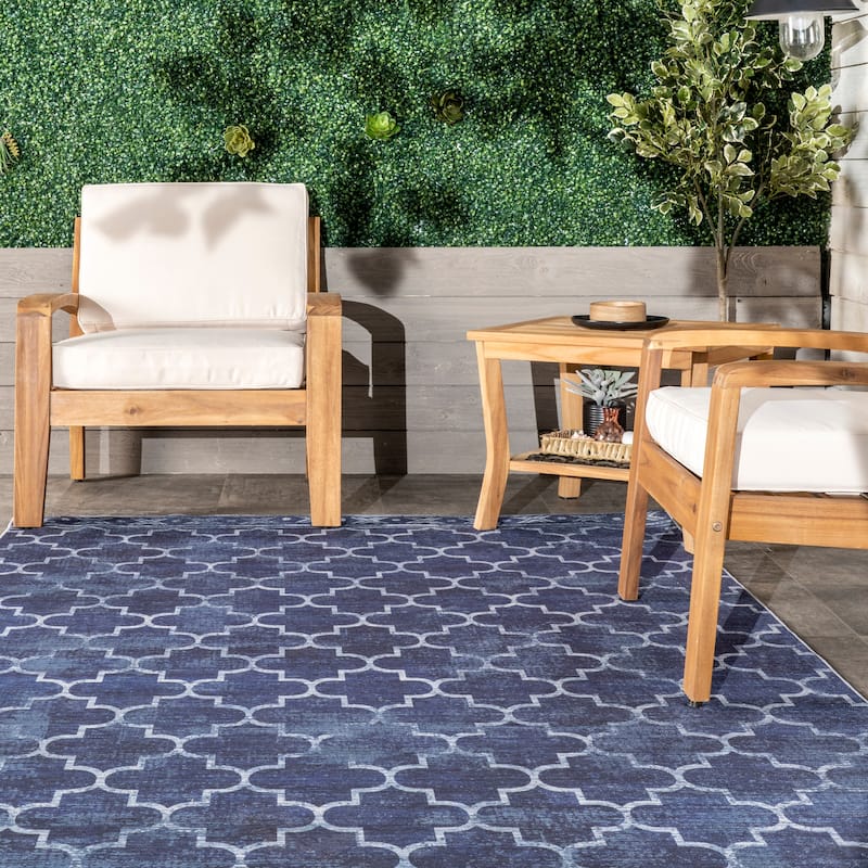 Nuloom Maribel Geometric Machine Washable Indoor/Outdoor Area Rug